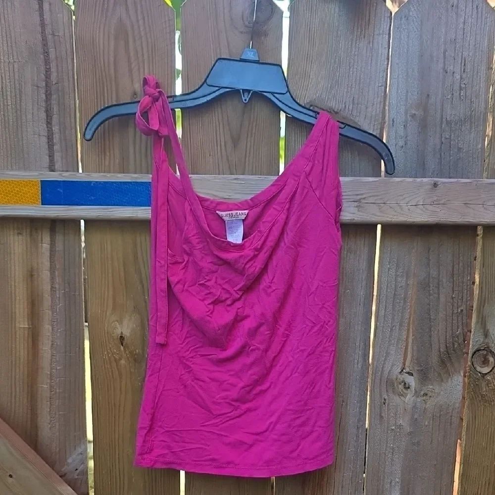Guess Pink Tank Top with Tie Strap